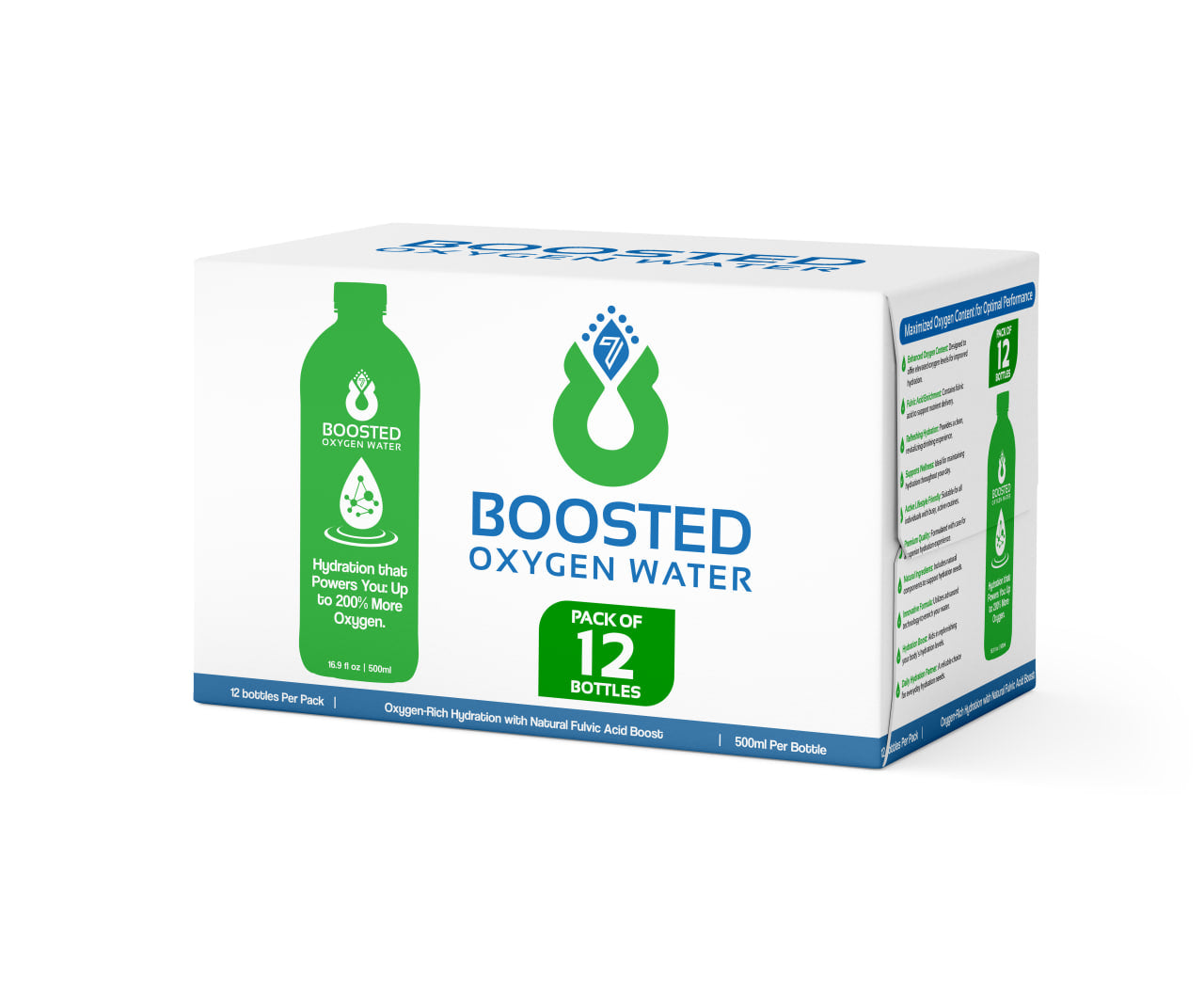 Boosted Oxygen Water - Box of 12 Bottles